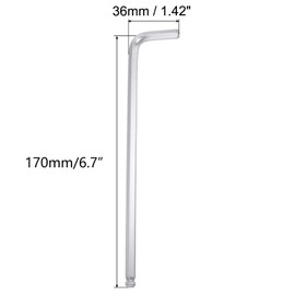 TA-VIGOR 1Pcs 1/4" Ball End Hex Key Wrench, Long Arm L-Shaped CR-V Steel Allen Wrench Tool for Bike, Furniture, and Mechanical Repair