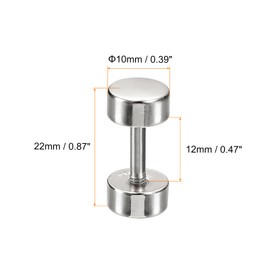 sourcing map Pack of 8 Metal Bag Straps Connection Buckle 12 x 22 mm Purse Screws Rivets Dumbbell Shape for Handbag Belt Handle Connective Decoration (Silver Tone)