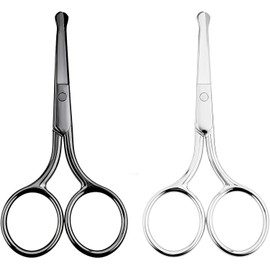 2 tijeras para cejas, tijeras de nariz para hombres, tijeras pequeñas de acero inoxidable, tijeras pequeñas, tijeras para el cabello, tijeras pequeñas, tijeras para el cabello, tijeras pequeñas