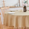 SPRICA Round Tablecloth 200cm Diameter Water Resistance Linen Texture Spill