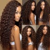 QEUOPE Dark Brown Water Wave Human Hair Color 4 Deep