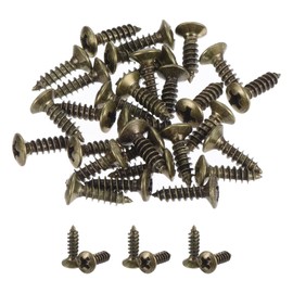 sourcing map 25pcs 3MM Electric Guitar Bass Pickguard Screws Scratch Plate Mounting Screw for SQ ST TL Guitar, Bronze