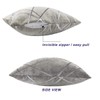 GIGIZAZA Cushion Covers 18 x 18 Inch Silver Grey Square