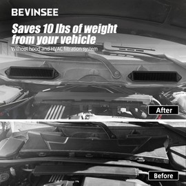 Bevinsee Cabin Air Cowl Filtrars Compatible with E Chassis E92 E90 E91 E93 E81 E82 E84 E87 E88 X1 M3 135i 328i 335i 325i 540i 525i N52 N54 N55, 2pcs