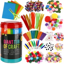 Kit de Artes y Manualidades para Niños, Suministros Escolares de Bricolaje, Creativo DIY Arts Juguetes