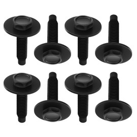 8PCS M6-1.0 X 25MM Hex Head Body Bolts Bumper Fender Splash Shield Under Cover Hood m6 Bolt Hex Bolts 6mm Diameter 10mm Bolt 20mm Washer for Toyota Subaru Dodge & More
