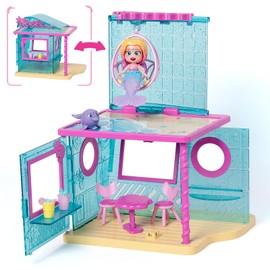 KOOKYLOOS Mermaid Beach House - Beach House Accessories, Doll and Pet Exclusive, Doll and Pet Change Colour with Water, Includes Mermaid Tail, Clothes and Accessories
