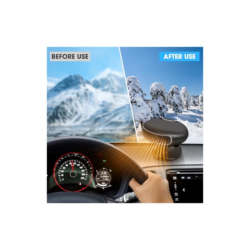 Car Heater for Vehicles - Portable 12V Heater & Defroster