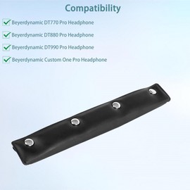 HAIZEEN Headband Compatible with Beyerdynamic DT770 Pro DT880 Pro DT990 Pro Custom One Pro Headphones Headband Replacement Cushion (Soft Leather)