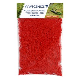 WWScenics Coarse Red Flower Flock 50g | WSLF-096 | Tree Foliage Flower Effect