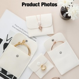 15 Bolsas de Terciopelo para Joyas con Botón Presión, Bolsas de Microfibra para Joyas con Banda Bolsas de Almacenamiento de Joyas de Terciopelo Bolsas de Regalo de Lujo, Para Joyas Collares Pulseras