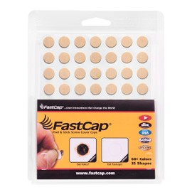 FastCap - Screw Hole Covers, 1/2" (13mm) Round Stickers - Ideal for Professional Woodworking, Furniture, and Cabinetry Projects - Five Sheets of 280 Caps - Unfinished Real Wood - Color - Maple