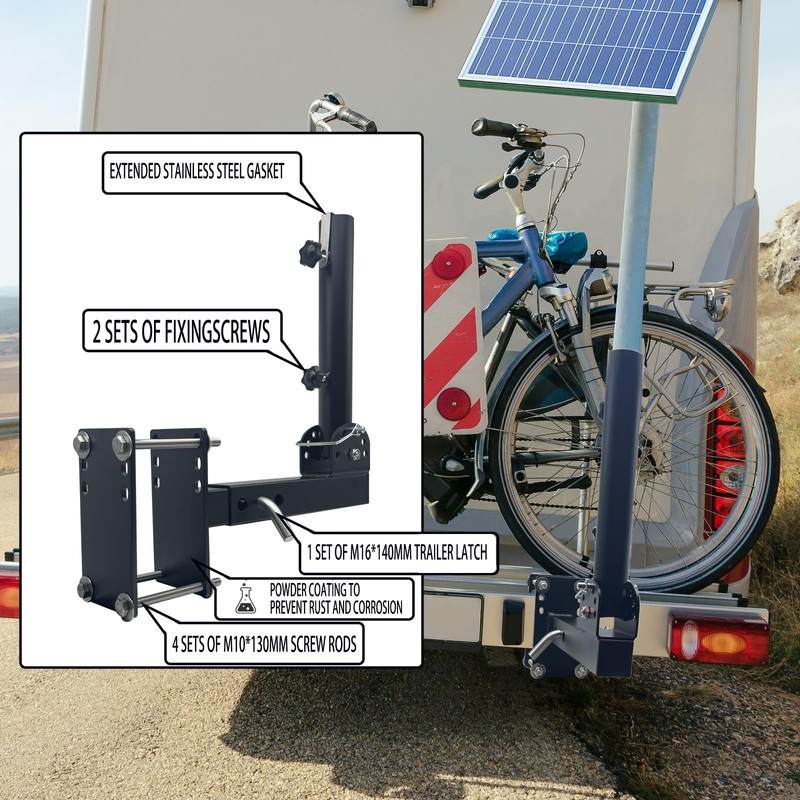 Flagpole Bracket - Heavy Duty Adjustable Flag Mount for Travel