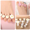 Hpmjz 16 pcs Daisy Toe Separators Silicone Flower Toe Spacers