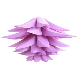 Lightingsky 20" (50cm) DIY IQ Jigsaw Puzzle Toy Lotus Flower Lamp Shade Ceiling Pendant for Room Decoration (1, Purple)