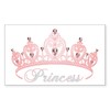 CafePress Princess Crown Rectangle Bumper Sticker Car Decal