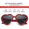 Polarized Heart Shaped Sunglasses for Women Retro Fashion Large Frame