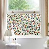 DKTIE Retro Stain Glass Window Film for Glass Bas-Relief Texture