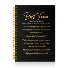 PUVOXHO Best Team 160 Blank Pages Spiral Notebook, Teamwork Gifts for Staff, Employee Thank You Gifts, Dream Team Gifts for Colleagues, Team Member Gifts, Appreciation Gifts for Coworker Colleagues