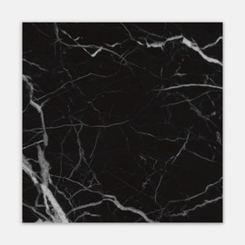 VICCI 24pcs Floor Tile Peel and Stick Wall Tiles Stickers for Kitchen Backsplash 7.87"*7.87" Self-Adhesive Floor Decals Bathroom Vanities Fireplace Laundry Table Home Decor, Black Marble