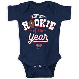 Rookie of The Year Baby Apparel for New England Football Fans (NB-7T) (Navy Onesie, 18 Months)