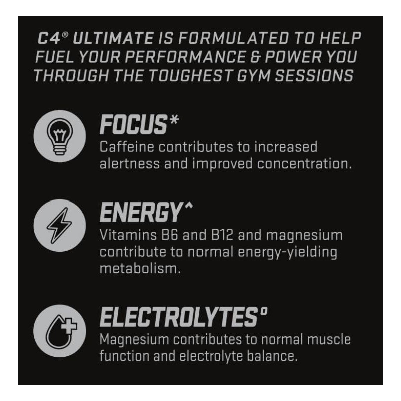 C4 Ultimate Pre Workout Powder Lemon Twist 20 Servings, 40