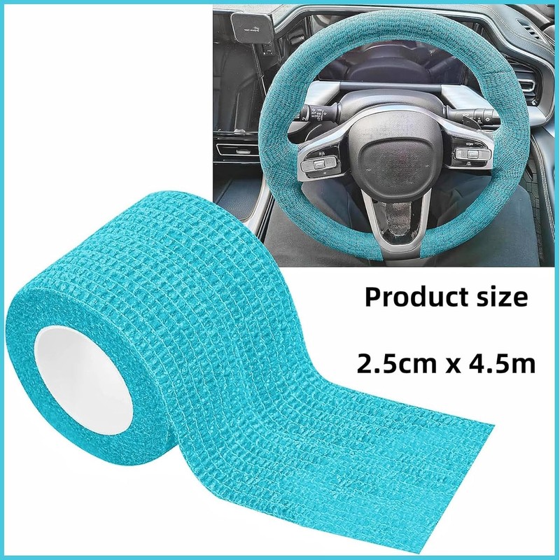Car Steering Wheel Cover Wrap Tape, Breathable Vehicle Interior Accessories,