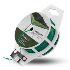 HOMSBAY 328ft Twist Ties,Green Garden Plant Ties Reusable with Built-in Cutter, Multi-Purpose Garden Twine Support Ties for Growth, Care, and Office HomeCable Organization