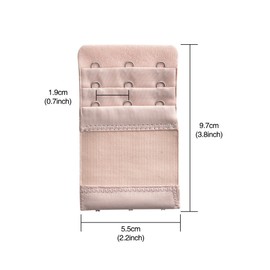 6 Pieces Women's Bra Extenders Elastic Stretchy Bra Extension Strap for Girls Favors, 3 Rows x 3 Hooks (Black, White and Grey)