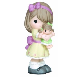 Precious Moments Figurine, Girl Hugging Doll, 133001