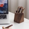 cobalt planet Wooden Pen Stand Desk Stationery Stand for Walnut