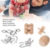 6pcs DIY Wooden Metal Jigsaw Intelligent Educational Puzzle Lock Toys