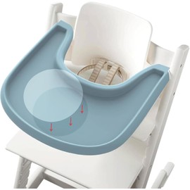 Transparent Stickers to Secure Suction Plates, Bowls & Toys – 6 Pack – Compatible with Stokke Tripp Trapp Tray, Stokke Clikk, Bugaboo Giraffe, Lalo and Others.