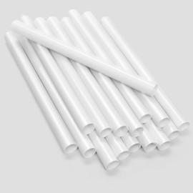 Radiator Pipe Covers White, Pipe Insulation 15mm; 19.5cm Long Snap On PVC Plastic Cover; Pack of 16 Customizable Radiator Pipe Collars or Radiator Sleeves