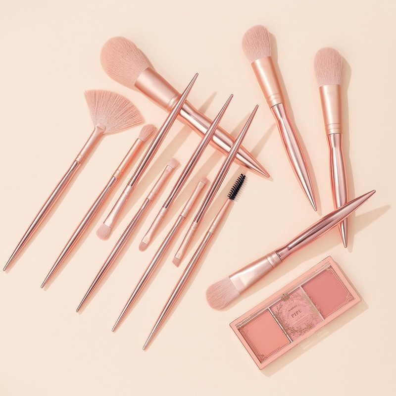 SHELWIN Makeup Brush Set, 12 Pieces, Popular Super Soft Cheek