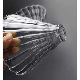 Mozacona 2pcs Glass Funnel Pour Over Coffee Filters,Coffee Drippers