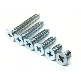 [M4x10 to M4x30] Countersunk Head Tapping Screws, Set of 10 (A Shape) Uniqlo [M4x10, M4x12, M4x16, M4x20, M4x25, M4x30]