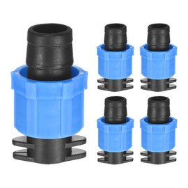 M METERXITY 5-Pack Drip Irrigation Barbed Locking Fittings, 5/8 Inch Tubing End Caps Connector Plastic Coupling for Greenhouse/Aquarium/Garden Watering System, Drip Irrigation Parts