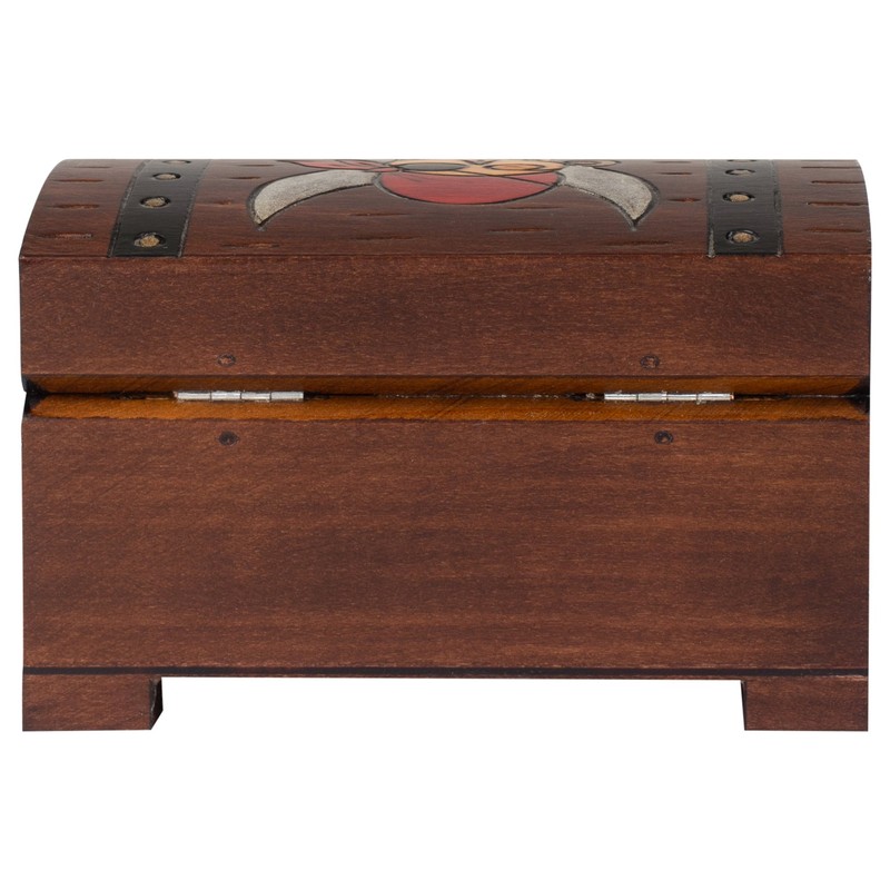 Pirate Skull Chest Medium 5.5 x 3.5 Inch Hand Carved