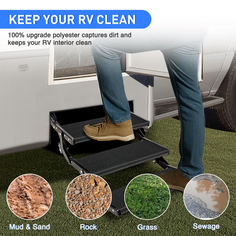 Nilight RV Step Covers 3 Pack 20 inch, Fits 8-10"