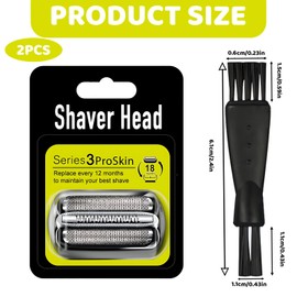 Scherkopf, Ersatzklinge Für Series 3 Elektrorasierer, Kompatibel Mit 300S Bis 390CC, Hautfreundliches Design Für Sensitive Haut, Einfache Montage Und Pflege, 1 Stück Rasierkopf