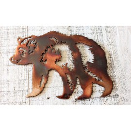 Unbranded Baby Bear  Metal Wall Art Accent 7" x 5 "