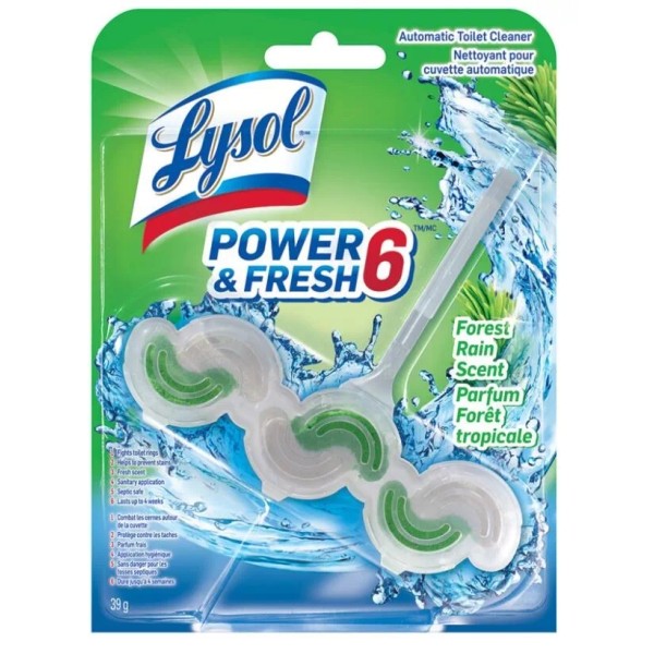 Lysol Automatic Toilet Cleaner Power & Fresh 6 Forest Rain