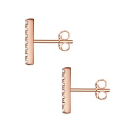 Glanzstücke München Women's Stud Earrings 925 Sterling Silver with White Zirconia, Silver, Cubic Zirconia