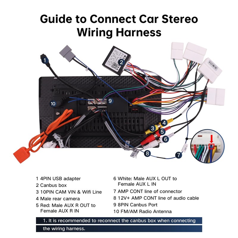 ViaBecs Car Radio Wiring Harness for Nissan Rogue, Altima 13-18,