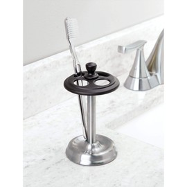 iDesign York Metal Bath Accessories, Chrome/Black