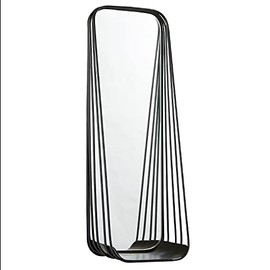 47th & Main Wire Framed Decorative Wall Mirror, Large, Black