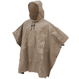 FROGG TOGGS Men's Standard Ultra-Lite2 Waterproof Breathable Poncho, Khaki, One Size