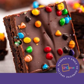 Happy Anniversary Brownies Gift Basket | Gifts For Women Men Husband Wife Couples | Fresh Bakery Fudge Brownie Cake Treats | Nut Free | Kosher