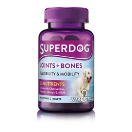 Vitabiotics Superdog Joints and Bones | Joint Supplement for Dogs, with Glucosamine, Calcium & Green Lipped Mussel | from UK's No.1 Vitamin Company